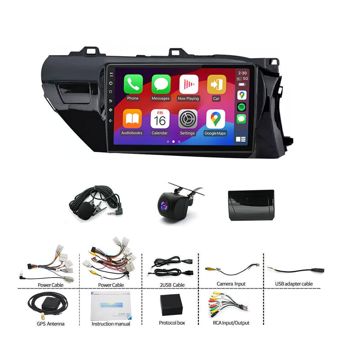Carplay Android Auto Head Unit Suitable for Toyota Hilux